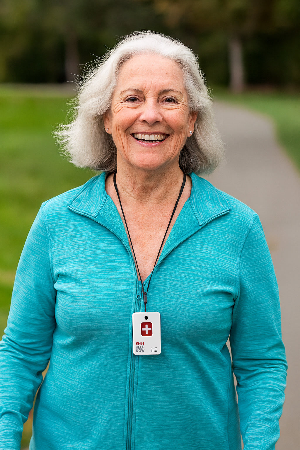 911 Help Now Emergency Pendent - No Monthly Fees Ever - One-Touch Direct Connect, Emergency Communicator Pendant Medical Alert - White